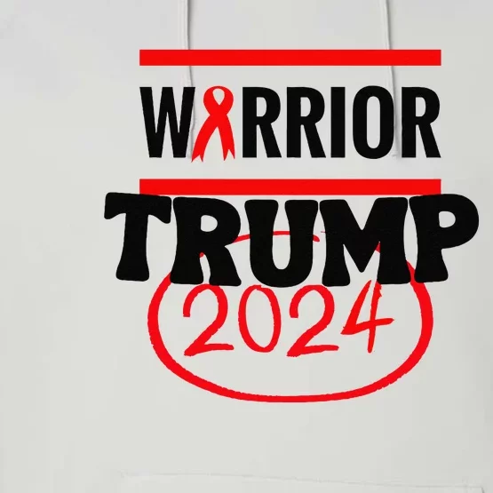 Awesome Warrior Trump 2024 Gift Performance Fleece Hoodie