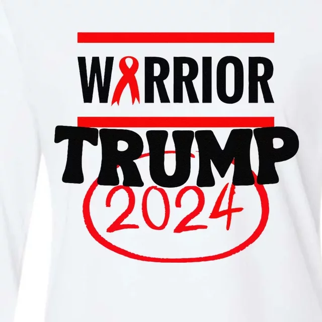 Awesome Warrior Trump 2024 Gift Womens Cotton Relaxed Long Sleeve T-Shirt