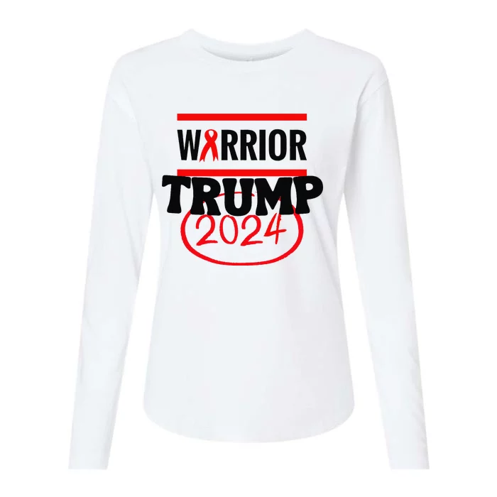 Awesome Warrior Trump 2024 Gift Womens Cotton Relaxed Long Sleeve T-Shirt