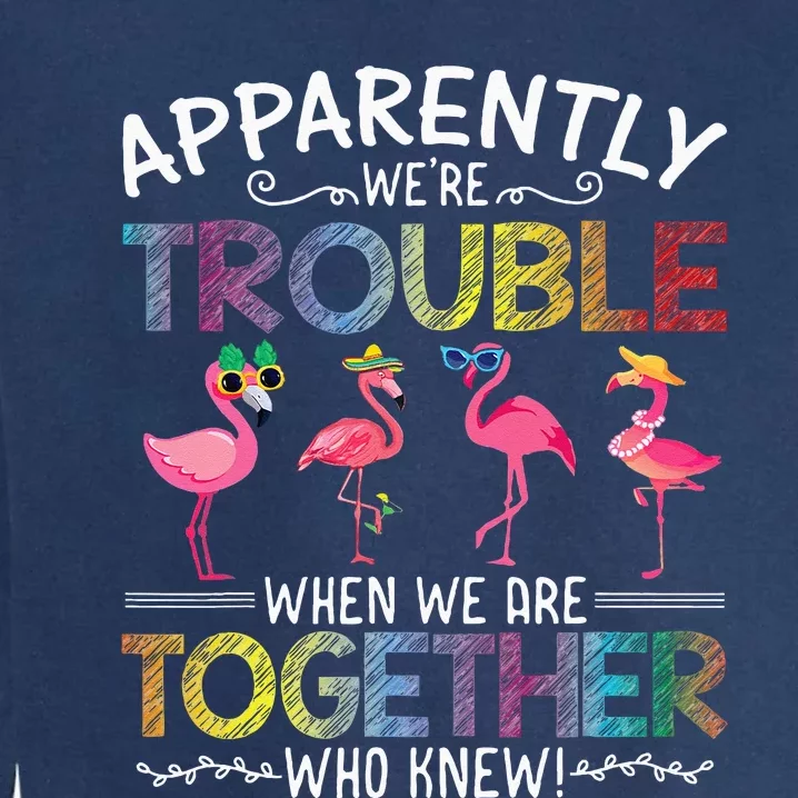 Apparently Were Trouble When We Are Together Who Knew Funny Garment-Dyed Sweatshirt