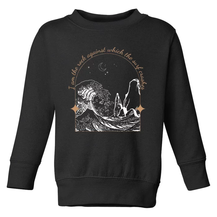 Against Which The Surf Crashes Toddler Sweatshirt