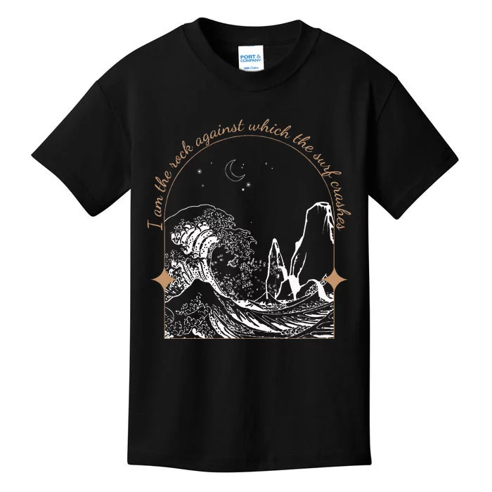 Against Which The Surf Crashes Kids T-Shirt