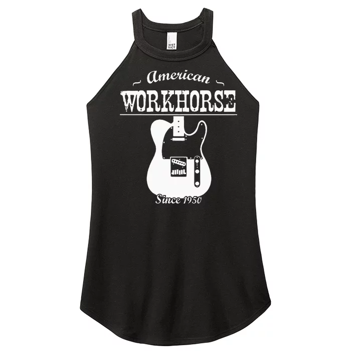 American Workhorse Telecaster Since 1950 Guitar Women’s Perfect Tri Rocker Tank