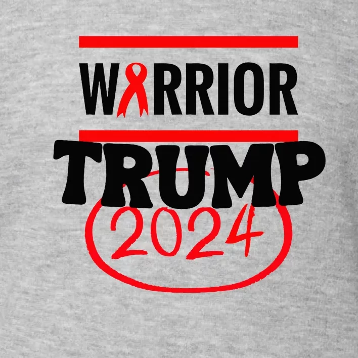 Awesome Warrior Trump 2024 Gift Toddler Sweatshirt