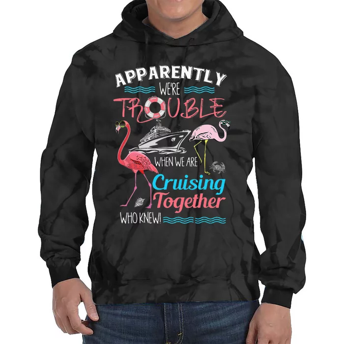 Apparently We're Trouble When We Are Cruising Together Tie Dye Hoodie