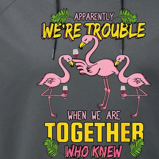 Apparently We're Trouble When We Are Together Who Knew Performance Fleece Hoodie