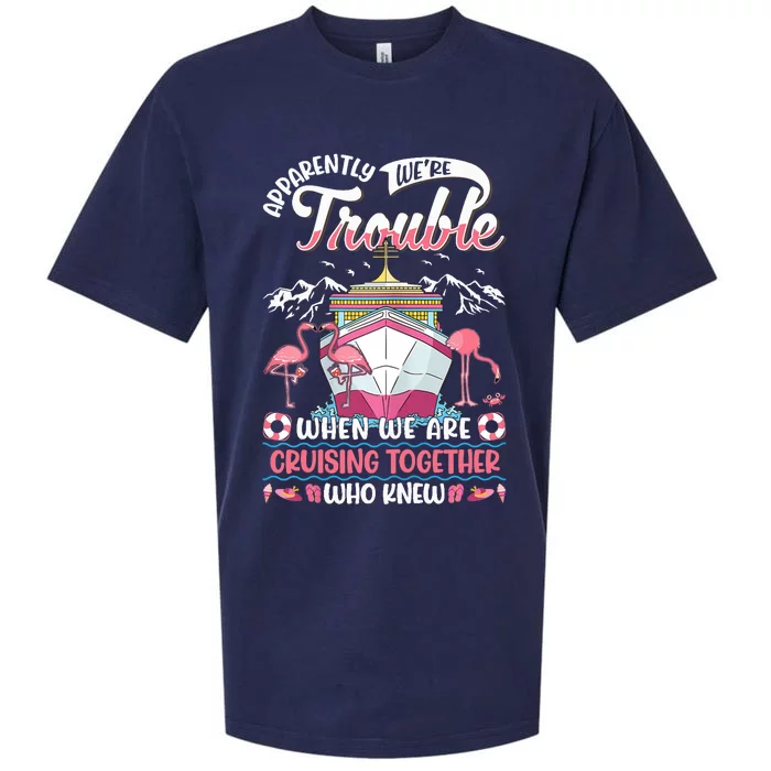 Apparently Were Trouble When We Are Cruising Together Sueded Cloud Jersey T-Shirt