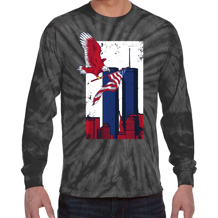 America World Trade Never Forget Tie-Dye Long Sleeve Shirt