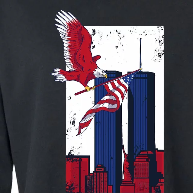 America World Trade Never Forget Cropped Pullover Crew