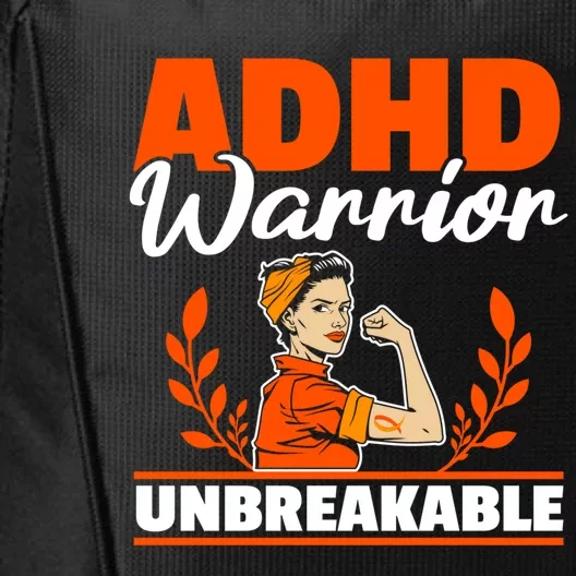 Adhd Warrior Unbreakable Nuerodiversity Think Differently Gift City Backpack