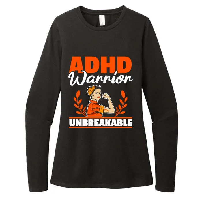 Adhd Warrior Unbreakable Nuerodiversity Think Differently Gift Womens CVC Long Sleeve Shirt