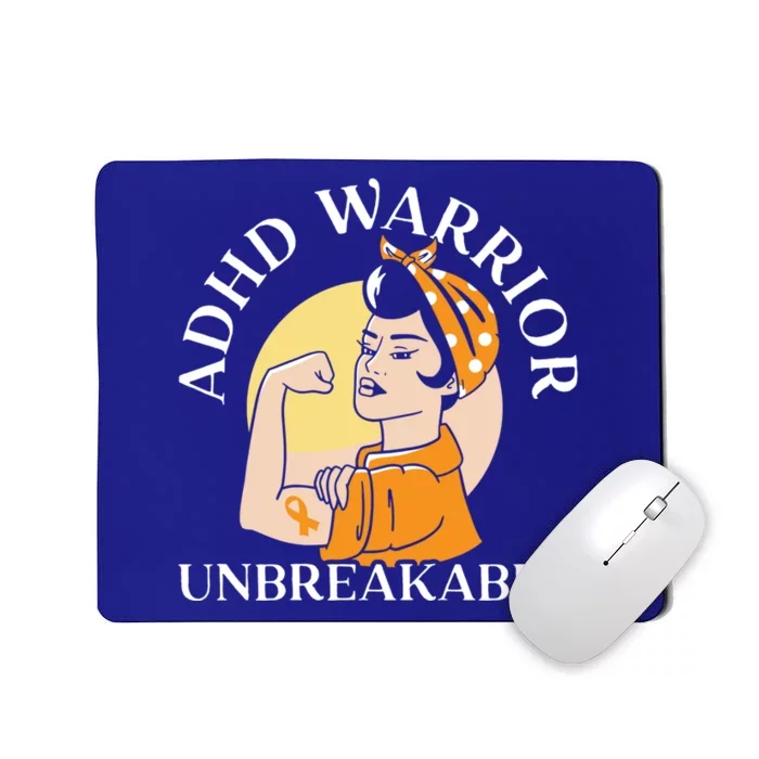 Adhd Warrior Unbreakable Embrace Neurodiversity Gift Mousepad