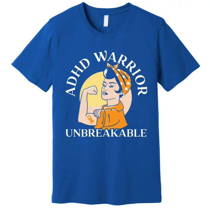 Adhd Warrior Unbreakable Embrace Neurodiversity Gift Premium T-Shirt