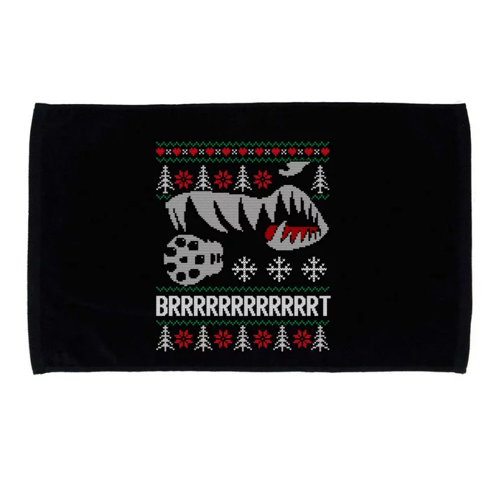 A10 Warthog Ugly Xmas Sweater Style Fighter Jet Usaf Gift Microfiber Hand Towel