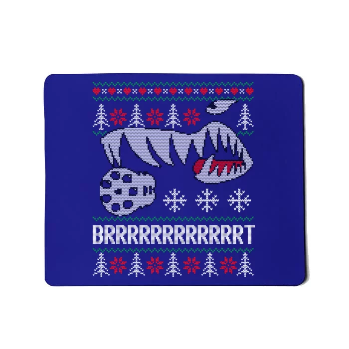 A10 Warthog Ugly Xmas Sweater Style Fighter Jet Usaf Gift Mousepad