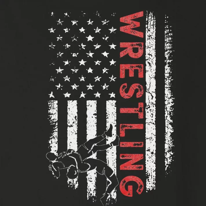 American Wrestling US Flag Wrestling For Wresters Toddler Long Sleeve Shirt