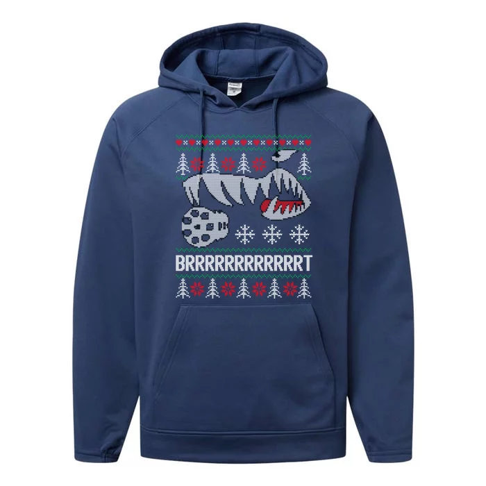 A10 Warthog Ugly Xmas Sweater Style Fighter Jet Usaf Gift Performance Fleece Hoodie