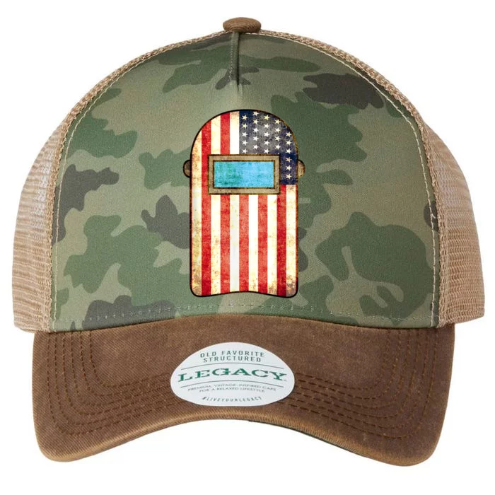 American Welder | US Flag Welding Hood Gift Legacy Tie Dye Trucker Hat