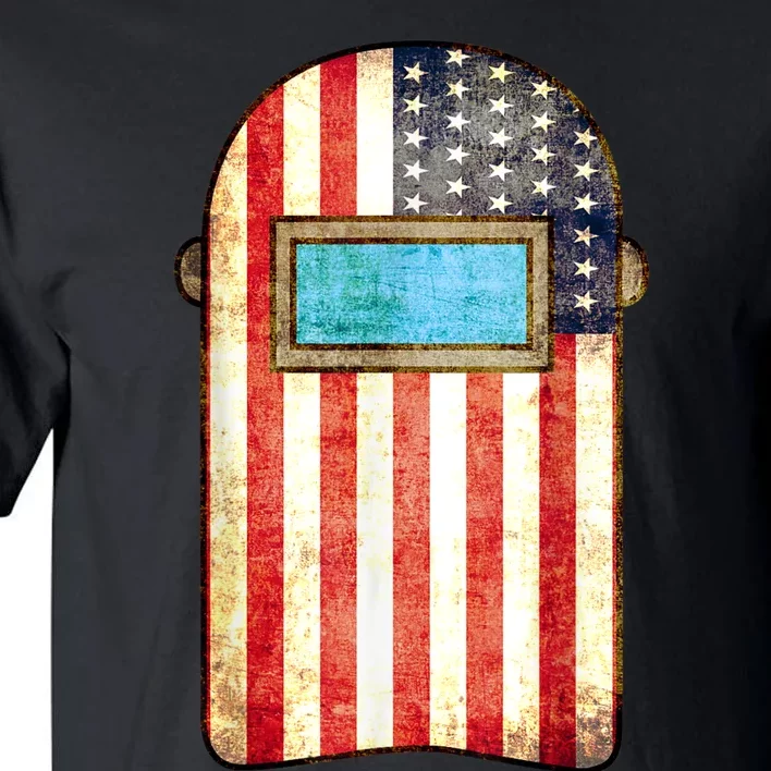 American Welder | US Flag Welding Hood Gift Tall T-Shirt