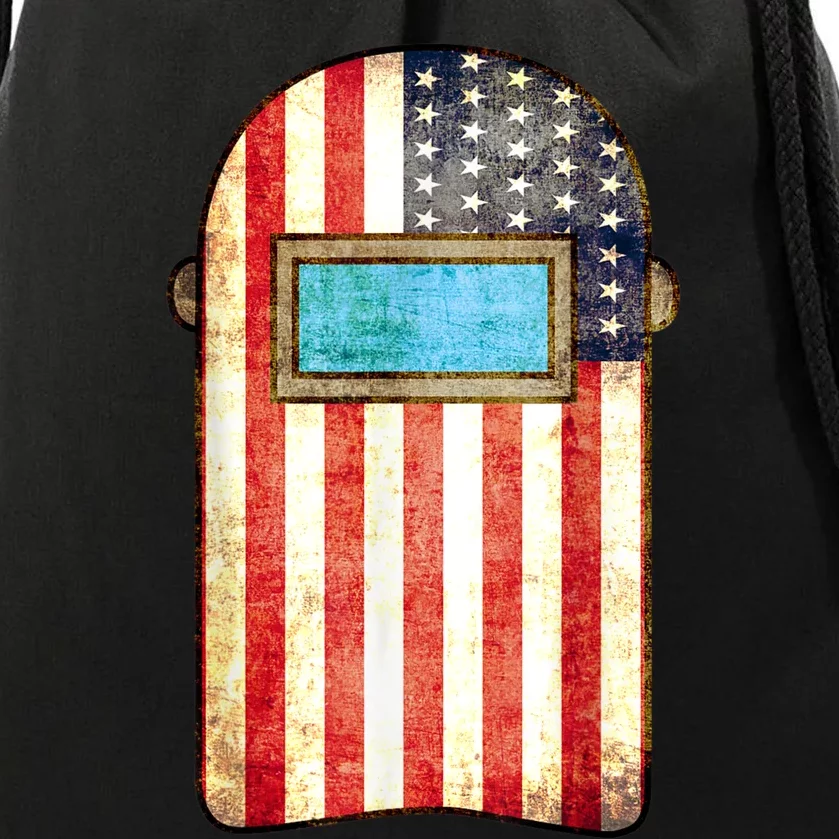 American Welder | US Flag Welding Hood Gift Drawstring Bag