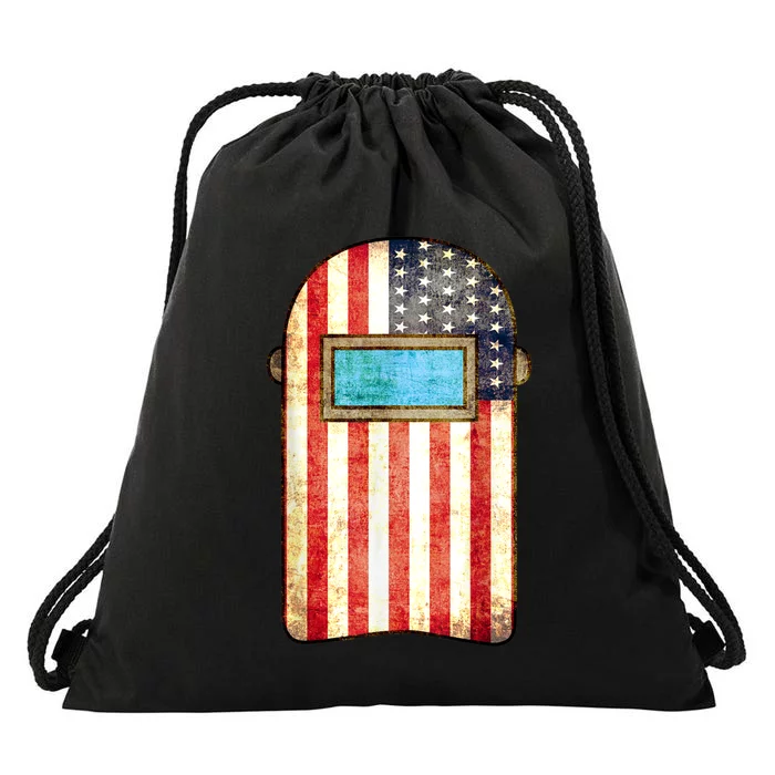 American Welder | US Flag Welding Hood Gift Drawstring Bag