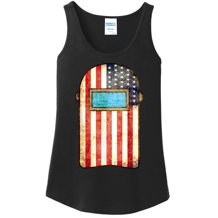 American Welder | US Flag Welding Hood Gift Ladies Essential Tank