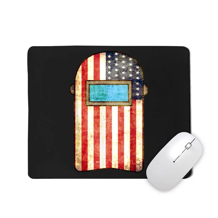 American Welder | US Flag Welding Hood Gift Mousepad