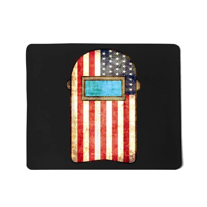 American Welder | US Flag Welding Hood Gift Mousepad