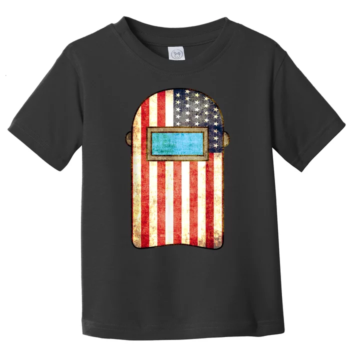 American Welder | US Flag Welding Hood Gift Toddler T-Shirt