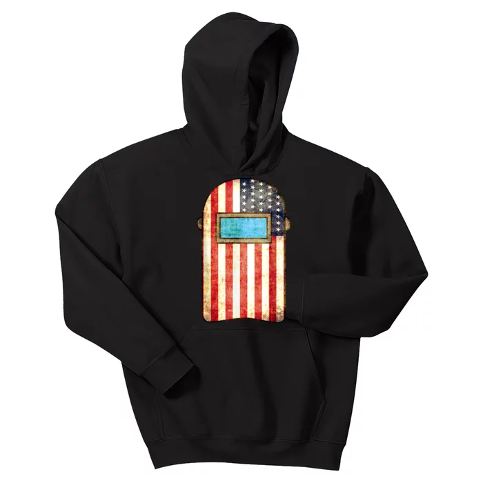 American Welder | US Flag Welding Hood Gift Kids Hoodie