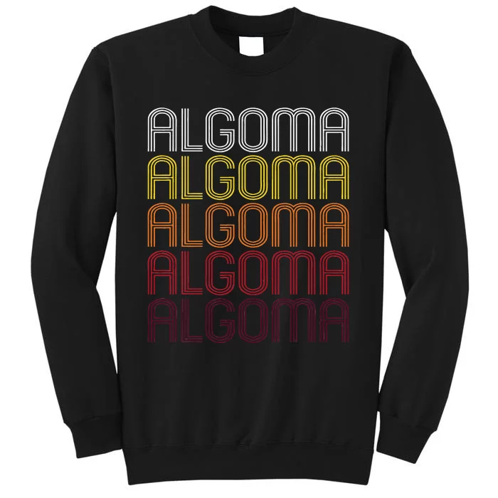 Algoma Wi Vintage Style Wisconsin Tall Sweatshirt