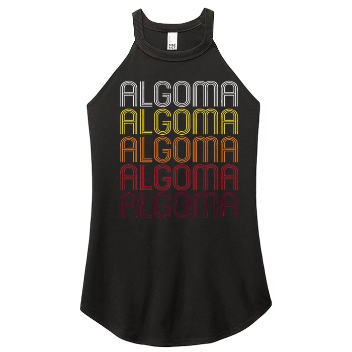 Algoma Wi Vintage Style Wisconsin Women’s Perfect Tri Rocker Tank