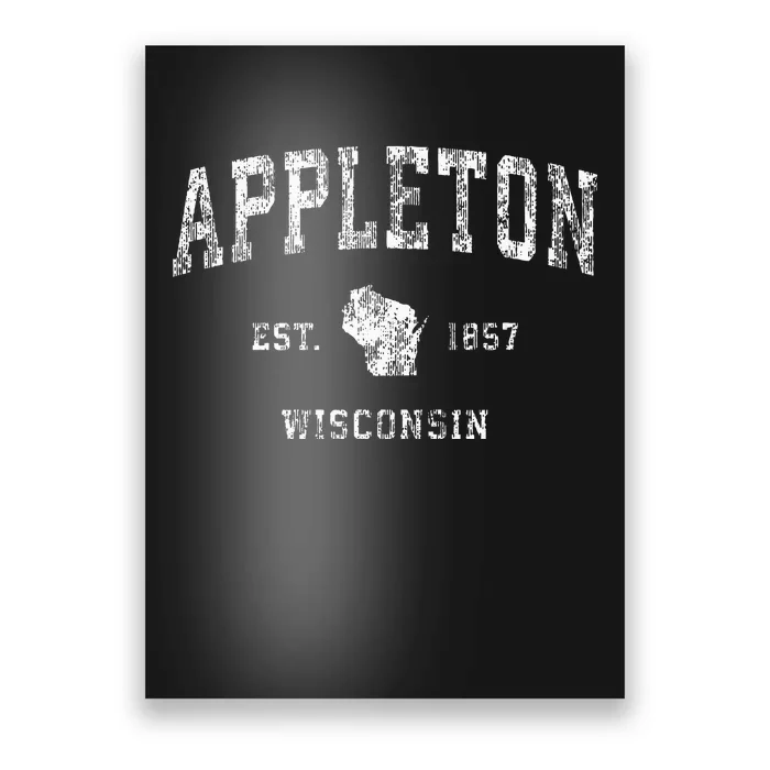 Appleton Wisconsin Wi Vintage Athletic Sports Design Poster