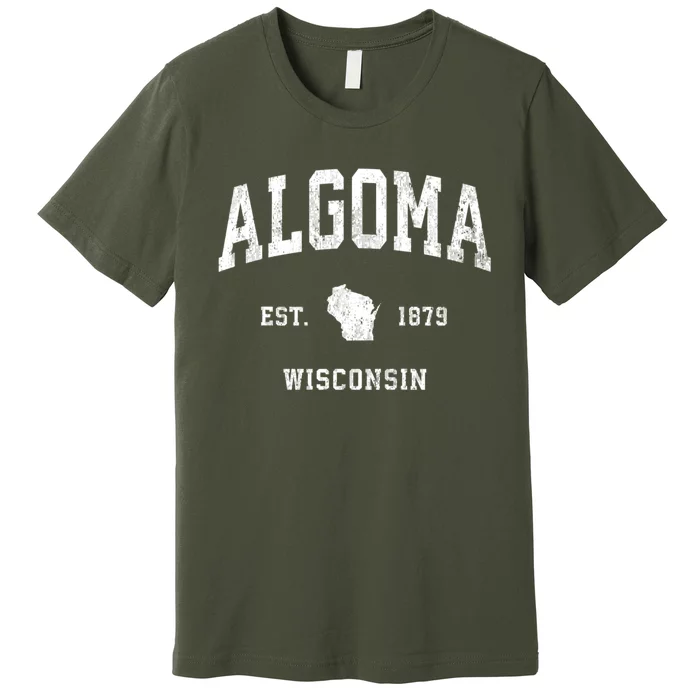 Algoma Wisconsin Wi Vintage Athletic Premium T-Shirt