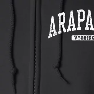 Arapahoe Wyoming Wy College University Style Full Zip Hoodie