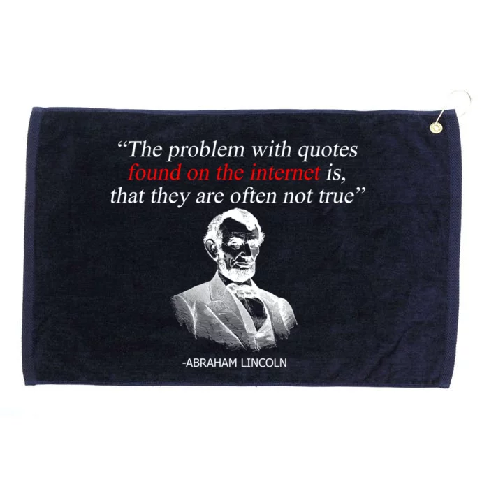 Autor Writer Writing Abraham Lincoln Funny Journalist Gift Grommeted Golf Towel