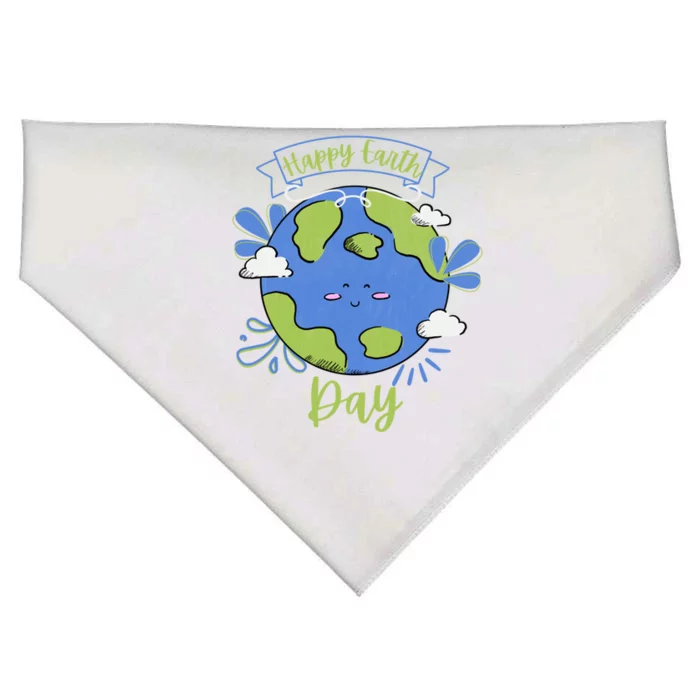 A Wonderful World Earth Day 2024 Great Gift USA-Made Doggie Bandana