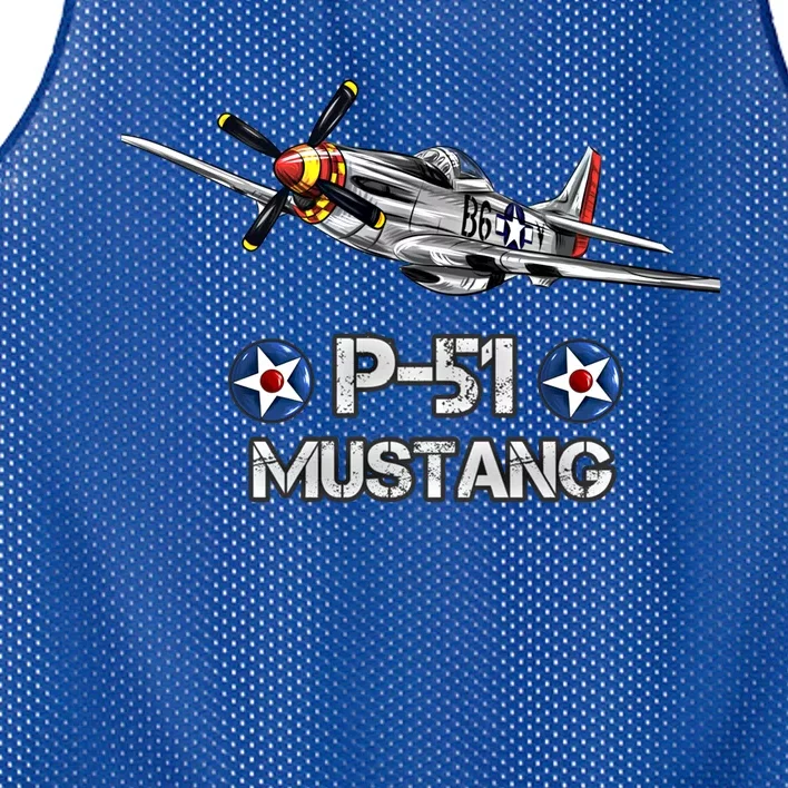 American World War 2 Pcool Gift51 Mustang Fighter Airplane Gift Mesh Reversible Basketball Jersey Tank