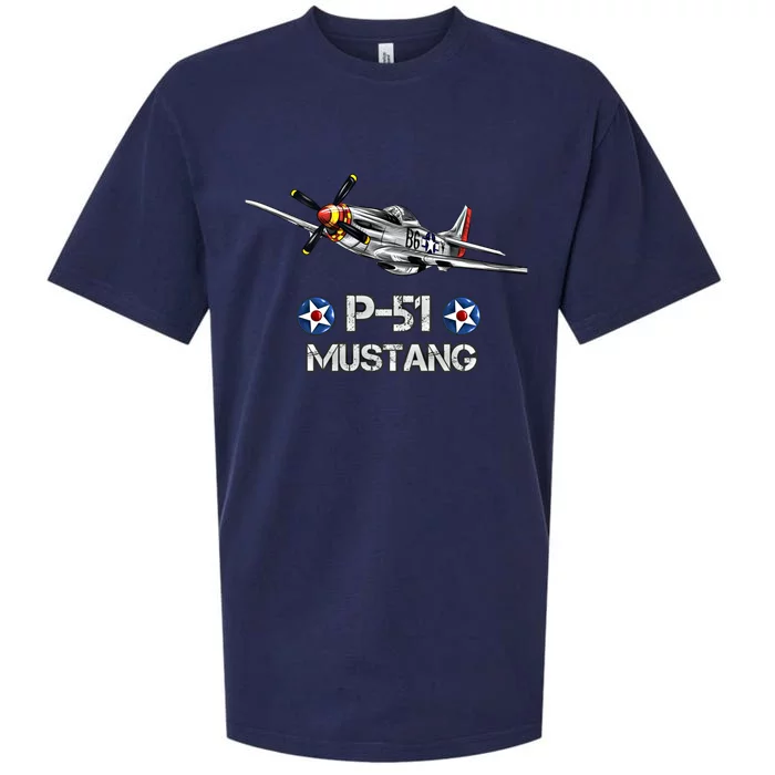 American World War 2 Pcool Gift51 Mustang Fighter Airplane Gift Sueded Cloud Jersey T-Shirt