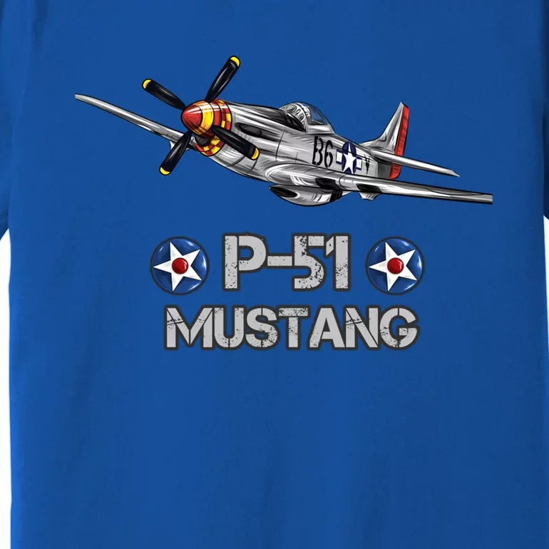 American World War 2 Pgreat Gift51 Mustang Fighter Airplane Funny Gift Premium T-Shirt