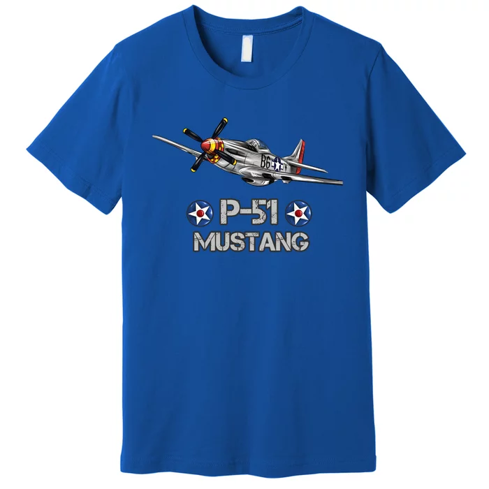 American World War 2 Pgreat Gift51 Mustang Fighter Airplane Funny Gift Premium T-Shirt