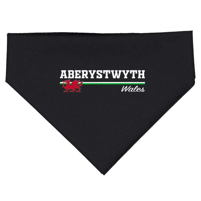 Aberystwyth Wales Welsh Dragon Flag Vintage USA-Made Doggie Bandana