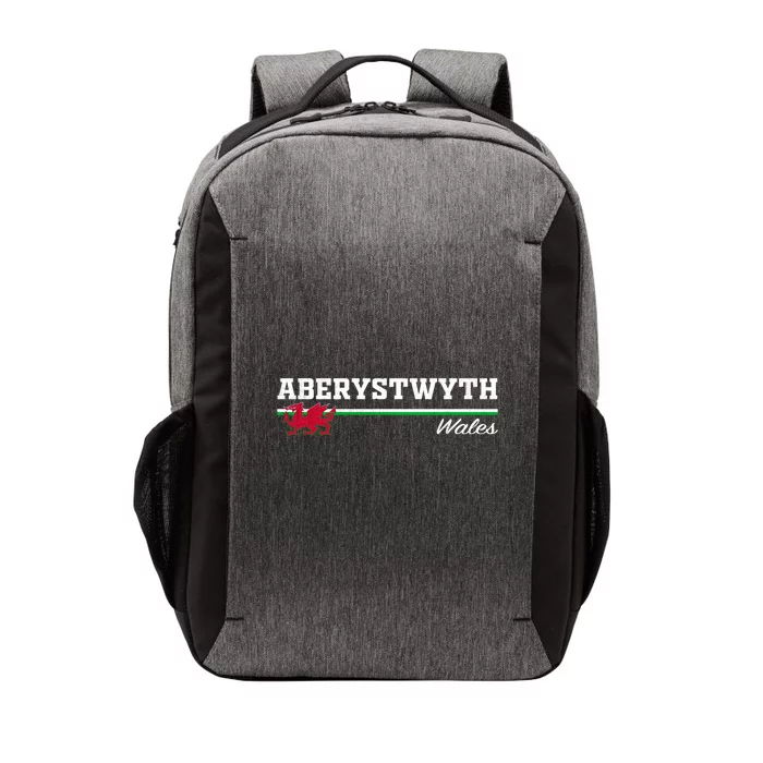 Aberystwyth Wales Welsh Dragon Flag Vintage Vector Backpack