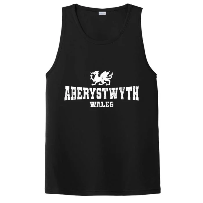 Aberystwyth Wales Welsh Dragon Flag Vintage Performance Tank