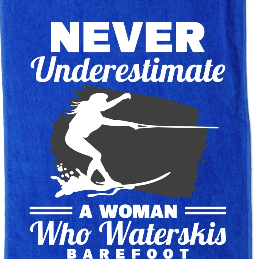 A Who Waterskis Barefoot Extreme Sports Water Skiing Cool Gift Platinum Collection Golf Towel