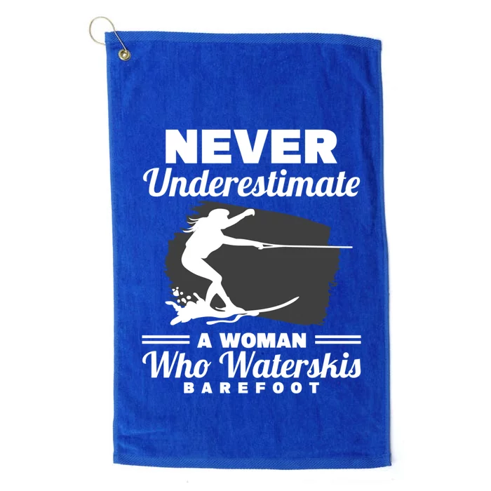 A Who Waterskis Barefoot Extreme Sports Water Skiing Cool Gift Platinum Collection Golf Towel