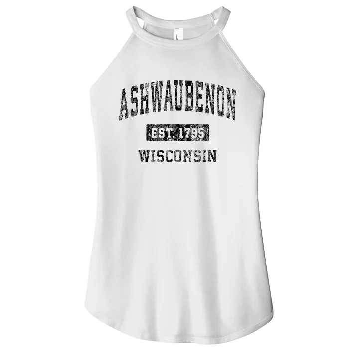 Ashwaubenon Wisconsin Wi Vintage Sports Design Women’s Perfect Tri Rocker Tank