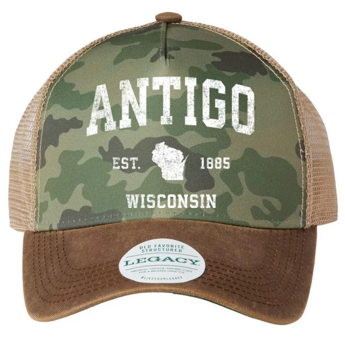 Antigo Wisconsin Wi Vintage Sports Legacy Tie Dye Trucker Hat