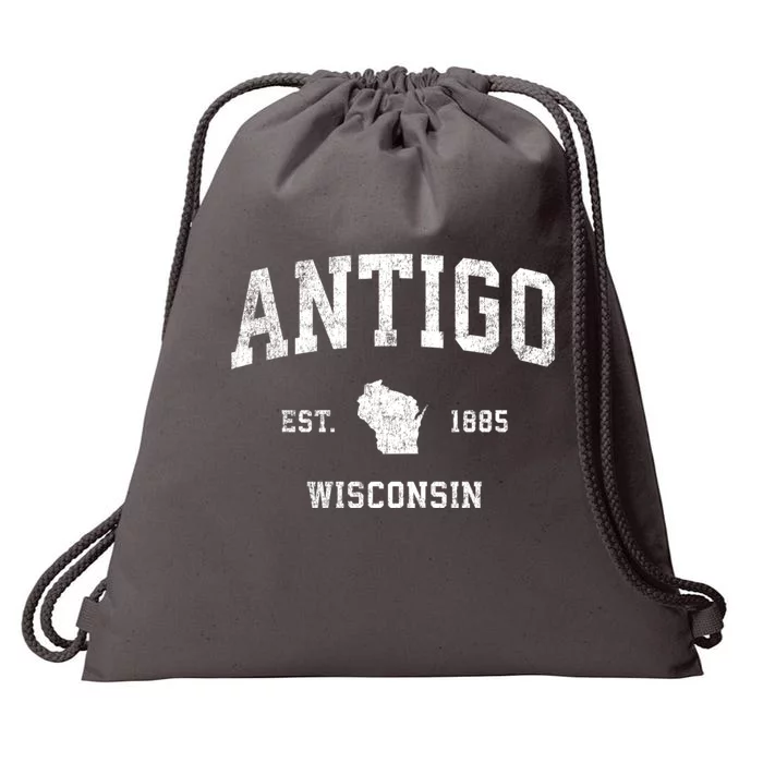 Antigo Wisconsin Wi Vintage Sports Drawstring Bag