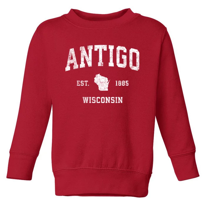 Antigo Wisconsin Wi Vintage Sports Toddler Sweatshirt